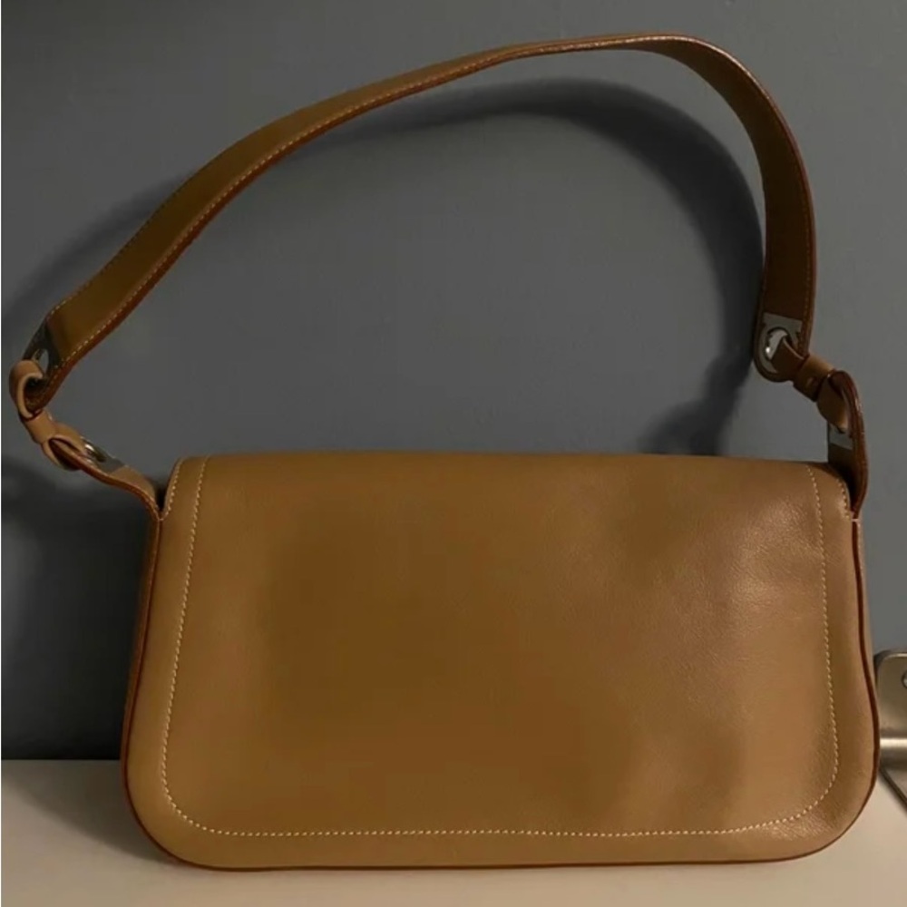 Salvatore Ferragamo Camel Brown Leather Shoulder Bag